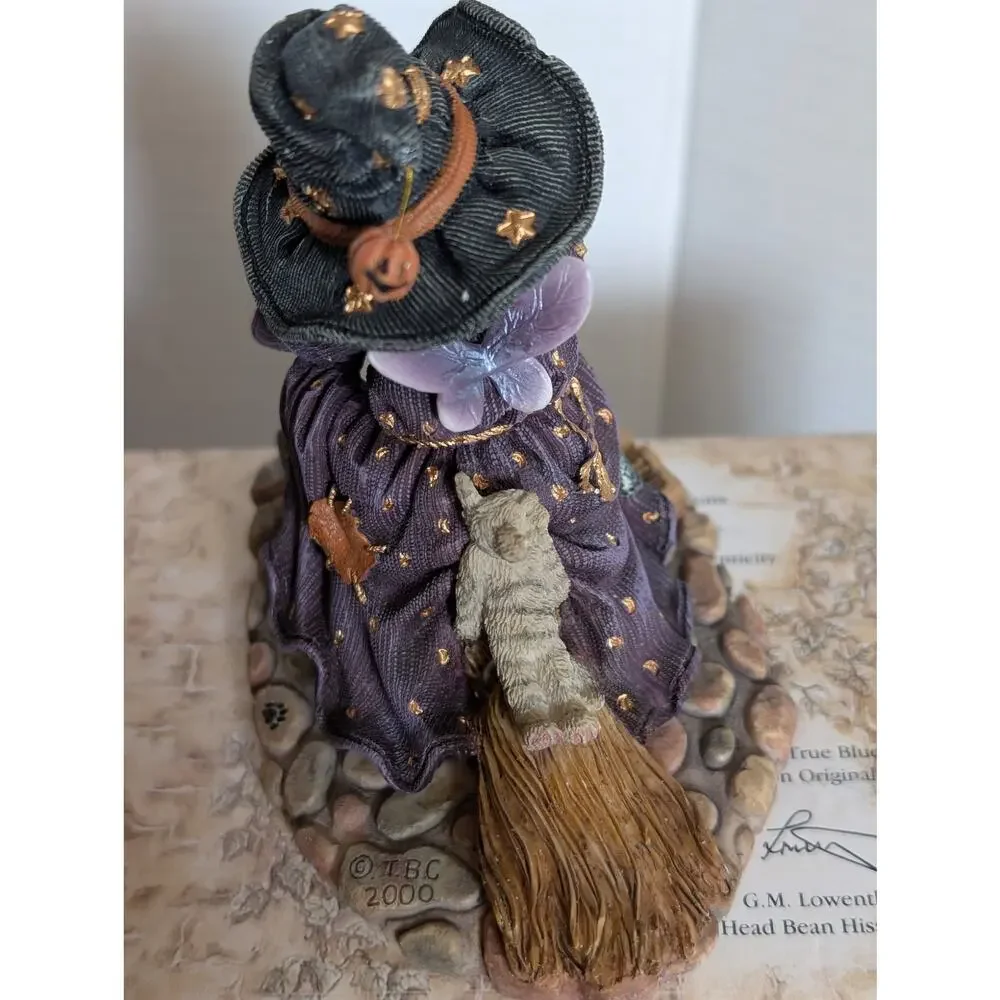 Boyds Bears Wee Folkstone Hilda Witch in Training w Scaredy Cat & Ezra Figurine